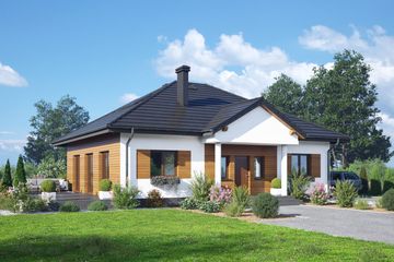  Projekt domu Andrzejów b1m (KRP2524) - projekt domu parterowego - Zdjęcie 1