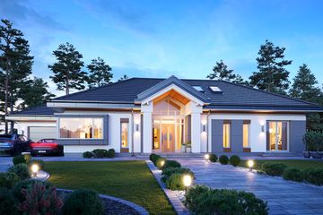  Projekt domu Willa Parkowa 6 modern A (WAH2076) - projekt domu parterowego - Zdjęcie 1