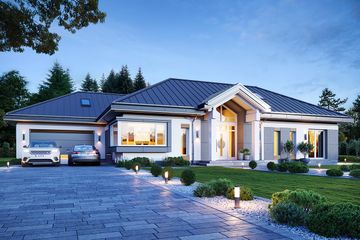  Projekt domu Willa Parkowa 6 modern B (WAH2077) - projekt domu parterowego - Zdjęcie 1