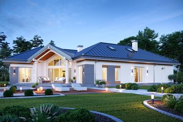  Projekt domu Willa Parkowa 6 modern B (WAH2077) - projekt domu parterowego - Zdjęcie 2