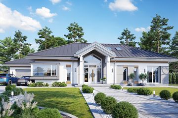  Projekt domu Willa Parkowa 6 modern B (WAH2077) - projekt domu parterowego - Zdjęcie 3