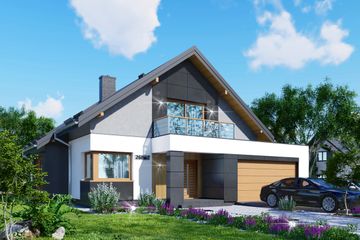  Projekt domu APS 268 wariant 2 (LUA1529) - projekt domu parterowego z poddaszem - Zdjęcie 1