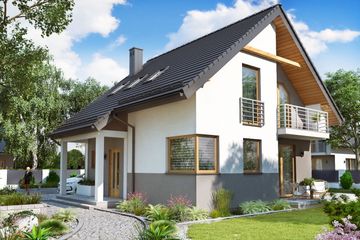  Projekt domu BW-70 (JGC1242) - projekt domu parterowego z poddaszem - Zdjęcie 2