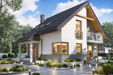  Projekt domu BW-70 (JGC1242) - projekt domu parterowego z poddaszem - Zdjęcie 1