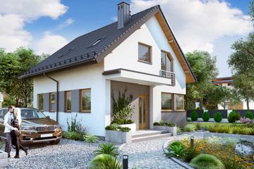  Projekt domu BW-70 wariant 1 (JGC1243) - projekt domu parterowego z poddaszem - Zdjęcie 2