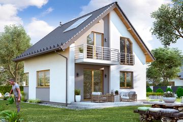  Projekt domu BW-70 wariant 1 (JGC1243) - projekt domu parterowego z poddaszem - Zdjęcie 3