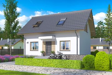  Projekt domu Amor 2 (WOE1170) - projekt domu parterowego z poddaszem - Zdjęcie 3