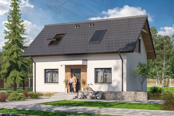  Projekt domu Amor 2 (WOE1170) - projekt domu parterowego z poddaszem - Zdjęcie 2