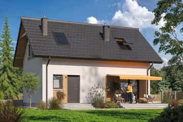  Projekt domu Amor 2 (WOE1170) - projekt domu parterowego z poddaszem - Zdjęcie 4