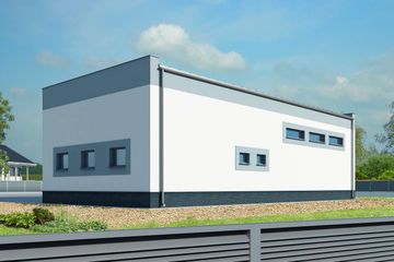  Projekt warsztatu Budynek usługowy Austin GW01a (WRB1674) - projekt warsztatu parterowego - Zdjęcie 3