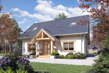  Projekt domu Puszek (BSA2308) - projekt domu parterowego z poddaszem - Zdjęcie 5