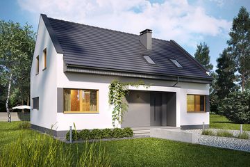  Projekt domu Joker 2 (WRN1516) - projekt domu parterowego z poddaszem - Zdjęcie 1