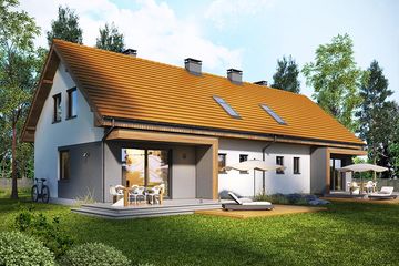  Projekt domu Melonik 3 (WRN1517) - projekt domu parterowego z poddaszem - Zdjęcie 1