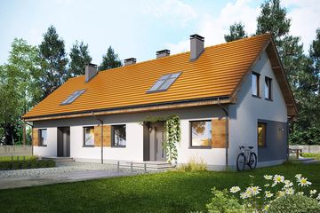  Projekt domu Melonik 3 (WRN1517) - projekt domu parterowego z poddaszem - Zdjęcie 2
