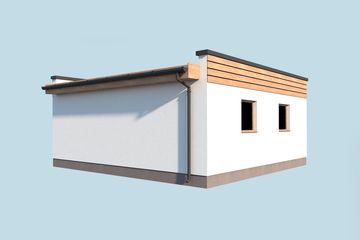  Projekt garażu G345 garaż jednostanowiskowy z pomieszczeniem gospodarczym (SLN2787) - projekt garażu parterowego - Zdjęcie 4