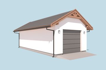  Projekt budynku gospodarczego G340 szkielet drewniany budynek gospodarczy (SLN2783) - projekt budynku parterowego - Zdjęcie 2