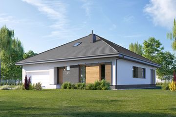  Projekt domu E-245a (WAX1204) - projekt domu parterowego - Zdjęcie 1