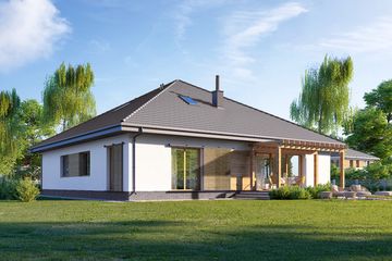  Projekt domu E-245a (WAX1204) - projekt domu parterowego - Zdjęcie 2