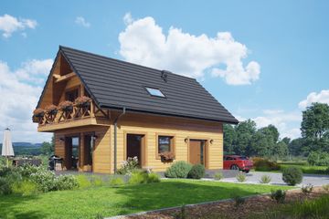  Projekt domu Świecie aa 70 dws (KRP2532) - projekt domu parterowego z poddaszem - Zdjęcie 1