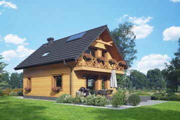  Projekt domu Świecie aa 70 dws (KRP2532) - projekt domu parterowego z poddaszem - Zdjęcie 2