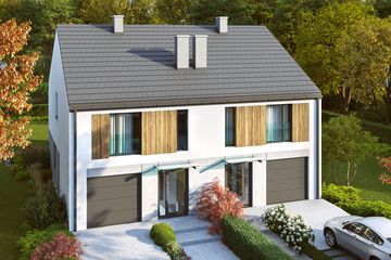  Projekt domu Eco 44 - bliźniak (WOZ1057) - projekt domu z pełnym piętrem - Zdjęcie 2