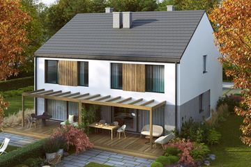  Projekt domu Eco 44 - bliźniak (WOZ1057) - projekt domu z pełnym piętrem - Zdjęcie 3