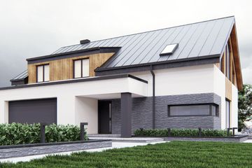 Projekt domu uA222 (WCB1315) - projekt domu parterowego z poddaszem - Zdjęcie 1