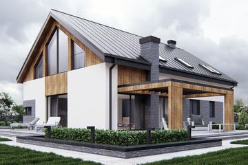  Projekt domu uA222 (WCB1315) - projekt domu parterowego z poddaszem - Zdjęcie 2