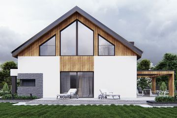  Projekt domu uA222 (WCB1315) - projekt domu parterowego z poddaszem - Zdjęcie 3