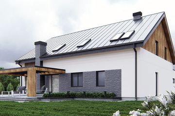  Projekt domu uA222 (WCB1315) - projekt domu parterowego z poddaszem - Zdjęcie 4