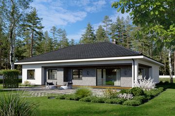  Projekt domu Odkryty D77 wariant I (WWB1103) - projekt domu parterowego - Zdjęcie 2