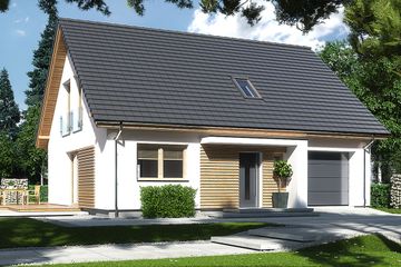  Projekt domu Harmonia Nova A wersja Ytong (WRR1115) - projekt domu parterowego z poddaszem - Zdjęcie 1