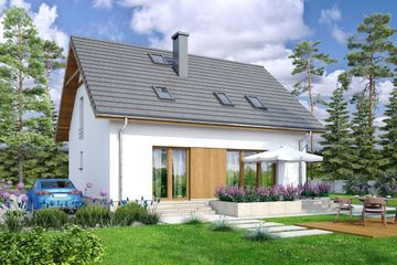  Projekt domu Rodzinek (WOF1157) - projekt domu parterowego z poddaszem - Zdjęcie 4