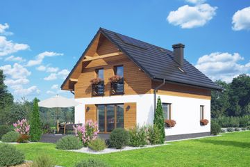  Projekt domu Grodziec aa 70 (KRP2540) - projekt domu parterowego z poddaszem - Zdjęcie 1