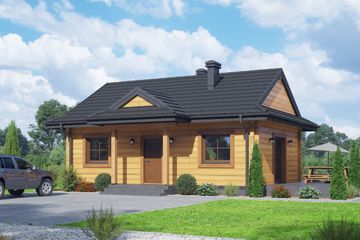  Projekt domu Miłków 15 dw (KRP2542) - projekt domu parterowego - Zdjęcie 1