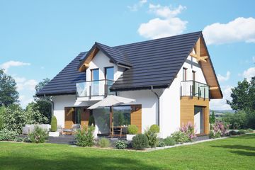  Projekt domu Piotrowice r (KRP2543) - projekt domu parterowego z poddaszem - Zdjęcie 2