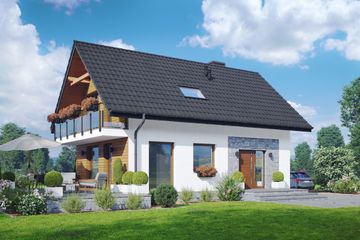  Projekt domu Świecie aa 70 (KRP2544) - projekt domu parterowego z poddaszem - Zdjęcie 1