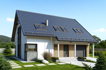  Projekt domu HG-C11a (KRM1097) - projekt domu parterowego z poddaszem - Zdjęcie 1