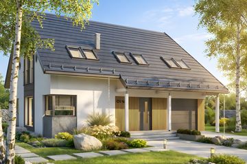  Projekt domu HG-C11a (KRM1097) - projekt domu parterowego z poddaszem - Zdjęcie 1