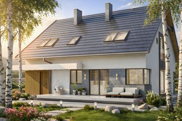  Projekt domu HG-C11a (KRM1097) - projekt domu parterowego z poddaszem - Zdjęcie 2