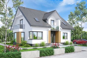  Projekt domu Tofi 4 modern (WOF1158) - projekt domu parterowego z poddaszem - Zdjęcie 1