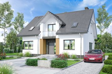  Projekt domu Tofi 4 modern (WOF1158) - projekt domu parterowego z poddaszem - Zdjęcie 2