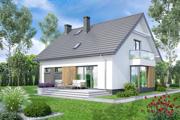  Projekt domu Tofi 4 modern (WOF1158) - projekt domu parterowego z poddaszem - Zdjęcie 3