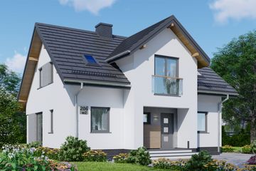  Projekt domu APS 206 wariant 2 (LUA1538) - projekt domu parterowego z poddaszem - Zdjęcie 1