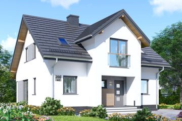  Projekt domu APS 206 wariant 2 (LUA1538) - projekt domu parterowego z poddaszem - Zdjęcie 1