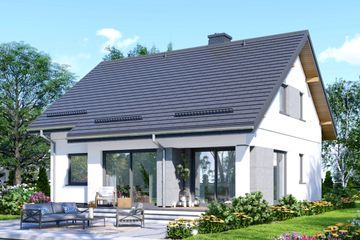  Projekt domu APS 206 wariant 2 (LUA1538) - projekt domu parterowego z poddaszem - Zdjęcie 2