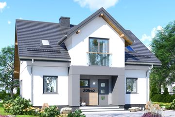  Projekt domu APS 206 wariant 2 (LUA1538) - projekt domu parterowego z poddaszem - Zdjęcie 4