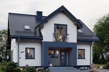  Projekt domu APS 206 wariant 2 (LUA1538) - projekt domu parterowego z poddaszem - Zdjęcie 6