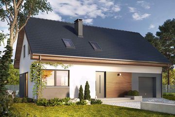  Projekt domu Bonus 2 (WRN1524) - projekt domu parterowego z poddaszem - Zdjęcie 2