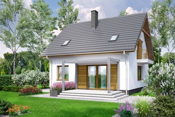  Projekt domu Monte 3 (WOF1161) - projekt domu parterowego z poddaszem - Zdjęcie 3